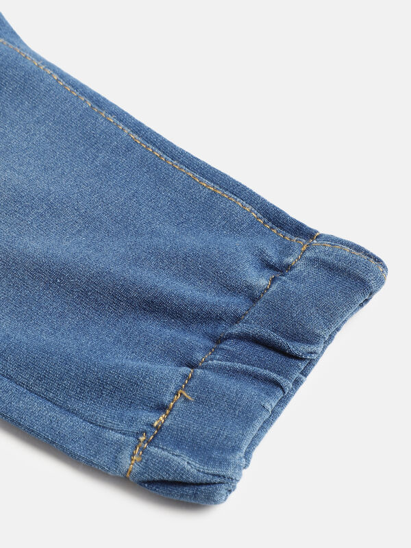 Boys Medium Blue Knitted Long Trouser image number null